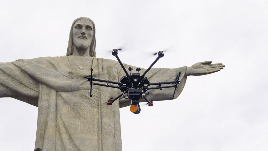 laser scanning christ the redeemer drone