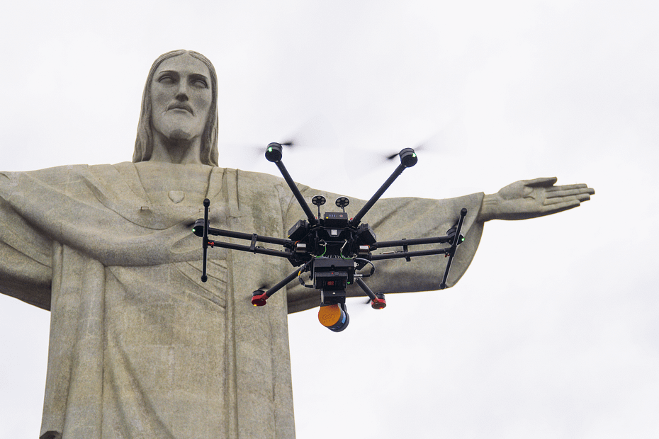 laser scanning christ the redeemer drone