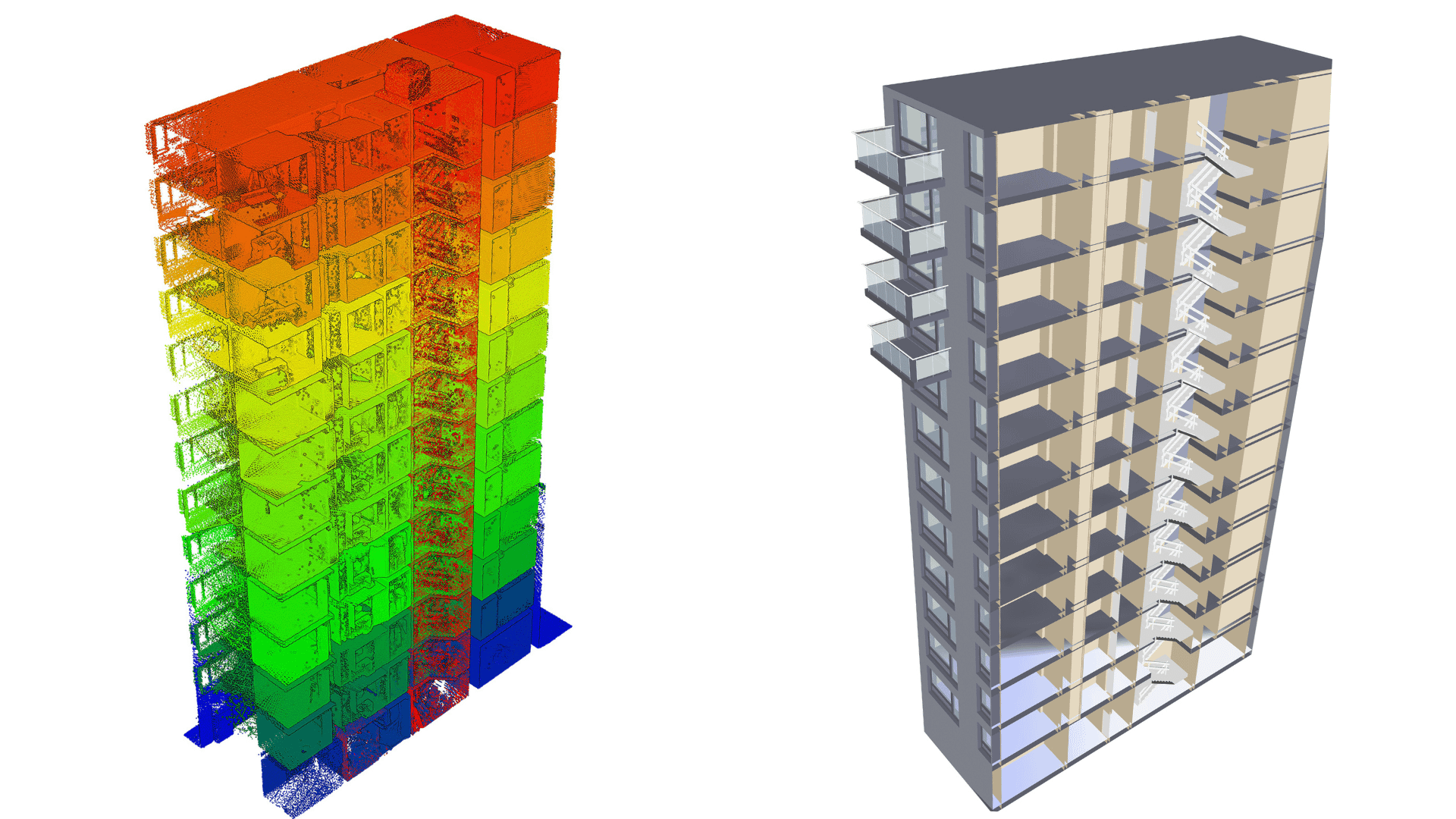 data visualisation and BIM of apartment created with accurate measurements